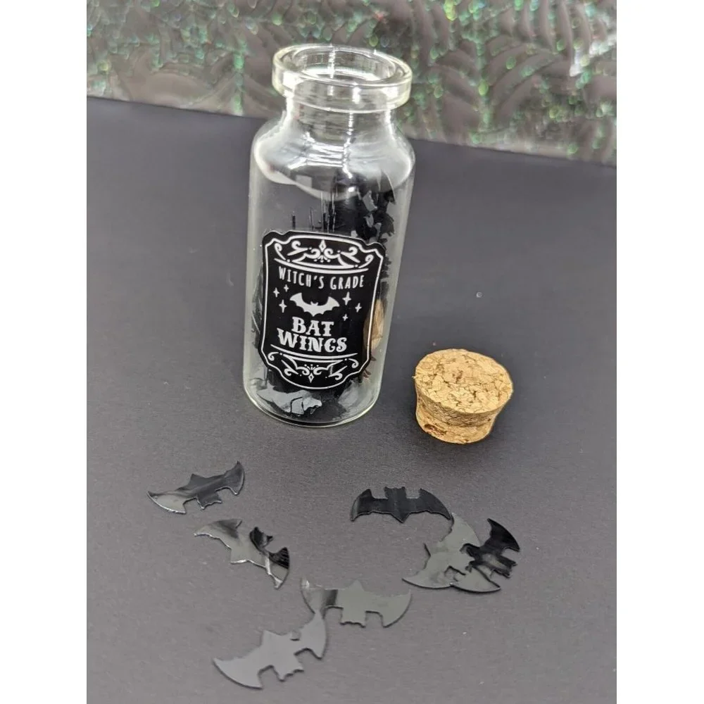 Target Bullseye Halloween 2021 Set of 8 Mini Filled Potion Glass Bottles Glitter